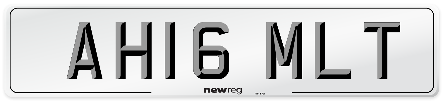 AH16 MLT Number Plate from New Reg
